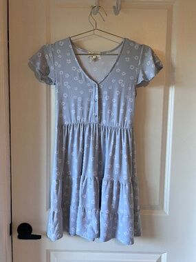 Light blue floral dress